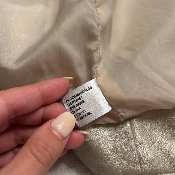 AQUA Gold Faux Leather Motto Jacket - Picture 6 of 8